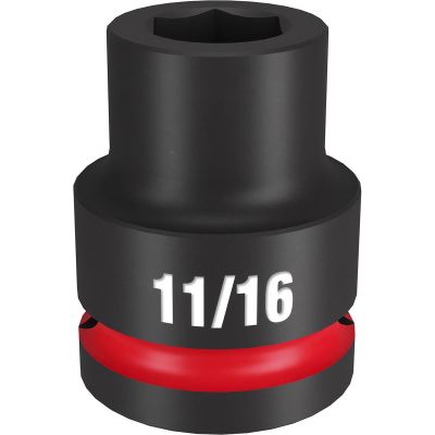 MLW49-66-6302 image(0) - Milwaukee Tool SHOCKWAVE Impact Duty  3/4"Drive 11/16" Standard 6 Point Socket
