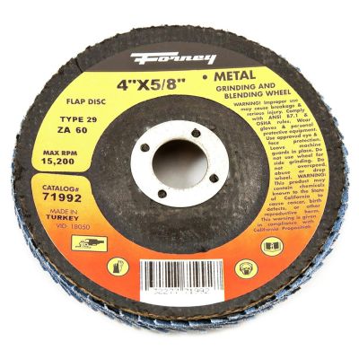 FOR71992 image(0) - Forney Industries Flap Disc, Type 29, 4 in x 5/8 in, ZA60