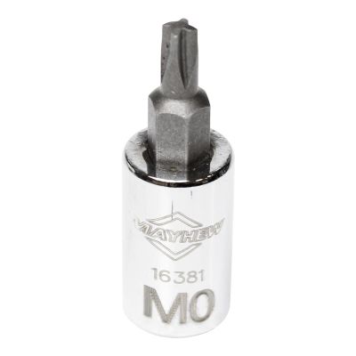 MAY16381 image(0) - Mayhew Mayhew No. 0 Mortorq® Short Insert Socket Bit, 1/4-Inch Drive