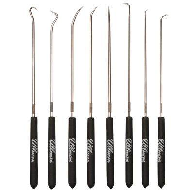 ULLCHP8-L image(0) - Ullman Devices Corp. 9-3/4" Long 8 Piece Hook & Pick Set