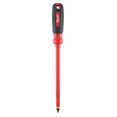 MLW48-22-2223 image(0) - Milwaukee Tool 3/8" Slotted - 8" 1000V Insulated Screwdriver