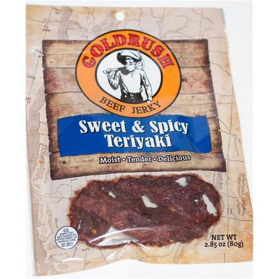 GRJ72133 image(0) - Gold Rush Jerky Sweet & Spicy Teriyaki 2.85 oz. Beef Jerky - 12 Count (3 lbs.)