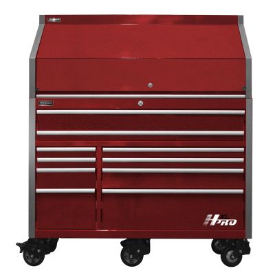 HOMHX07060103 image(0) - HXL Pro Series 30" Deep 18-Drawer Roller Cabinet and Top Hutch Combo -Red