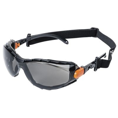 SRWS71911 image(0) - Sellstrom - Safety Glasses - XPS502  Series - Smoke Lens -Black/Orange Frame -  AF/HC - Sealed