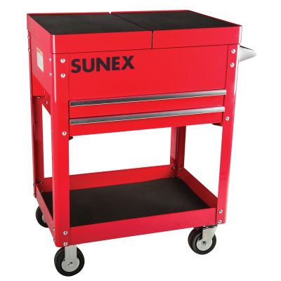 SUN8035R image(0) - Sunex Compact Slide Top Utility Cart, Red