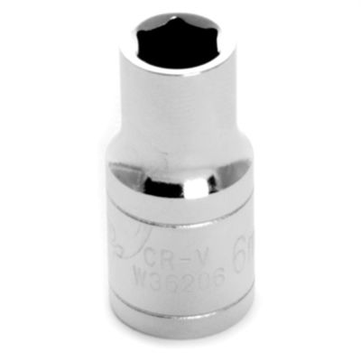 WLMW36206 image(0) - Wilmar Corp. / Performance Tool 1/4'' Dr 6pt Std. Socket 6mm