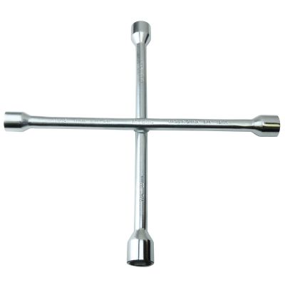 KTI71941 image(0) - K Tool International Lugnut Wrench 14" 4 Way SAE/Metric Combo