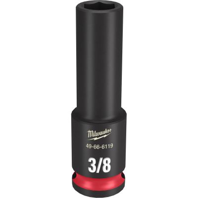 MLW49-66-6119 image(0) - Milwaukee Tool SHOCKWAVE Impact Duty  3/8"Drive 3/8" Deep 6 Point Socket