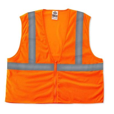 ERG20989 image(0) - Ergodyne 8205Z 4XL/5XL Orange Type R Class 2 Super Mesh Vest