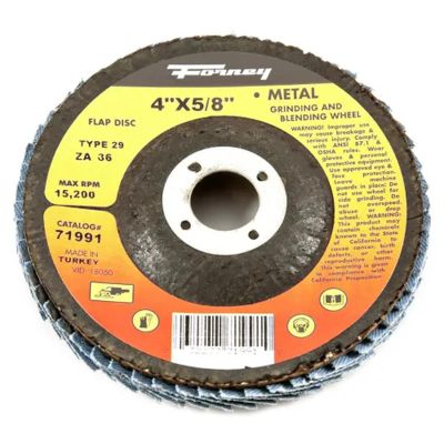 FOR71991-5 image(0) - Forney Industries Flap Disc, Type 29, 4 in x 5/8 in, ZA36 5 PK