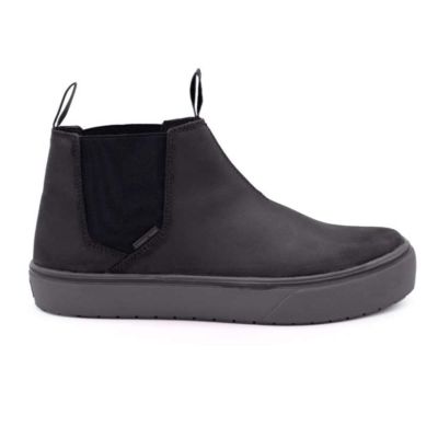 FSIAW7101-11.5EE image(0) - AIRWALK AIRWALK - VENICE - Men's Leather Chelsea Slip On - CT|EH|SF|SR - Black / Forged Iron - Size: 11.5 - 2E - (Extra Wide)