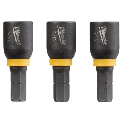 MLW49-66-4513 image(0) - Milwaukee Tool SHOCKWAVE Impact Duty 5/16” Insert Magnetic Nut Driver 3PK