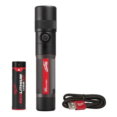 MLW2161-21 image(0) - Milwaukee Tool REDLITHIUM USB 1100L Twist Focus Flashlight