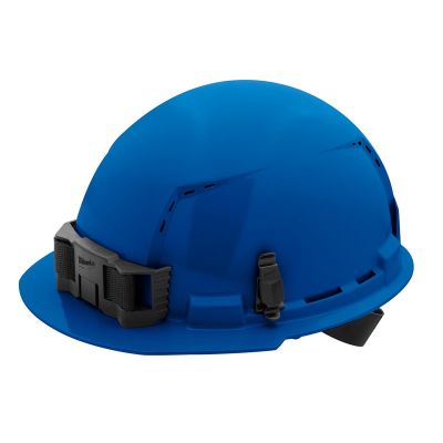 MLW48-73-1204 image(0) - Milwaukee Tool BOLT Blue Front Brim Vented Hard Hat w/4pt Ratcheting Suspension (USA) - Type 1, Class C