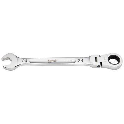 MLW45-96-9624 image(0) - Milwaukee Tool 24MM Flex Head Ratcheting Combination Wrench