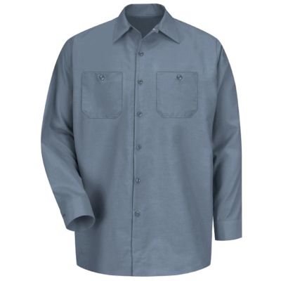 VFISP14PB-RG-S image(0) - Workwear Outfitters Men's Long Sleeve Indust. Work Shirt Postman Blue, Small