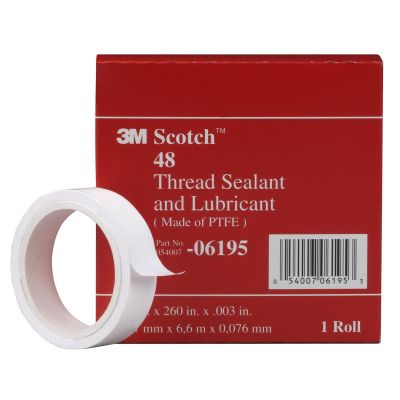 MMM6195 image(0) - 3M SEALANT TAPE SCOTCH PIPE THREAD 1/2" X 260"