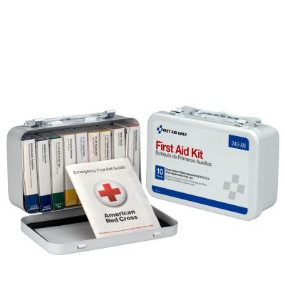 FAO240-AN image(0) - 10 Unit First Aid Kit Metal Case