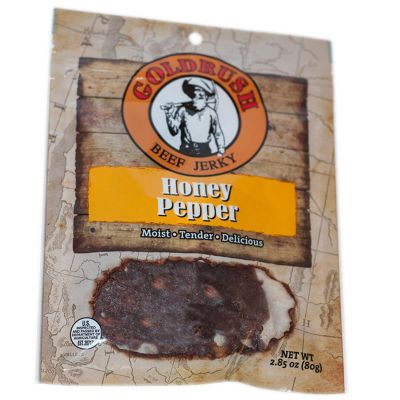 GRJ72131 image(0) - Gold Rush Jerky Honey Pepper 2.85 oz. Goldrush Beef Jerky 12-ct Case