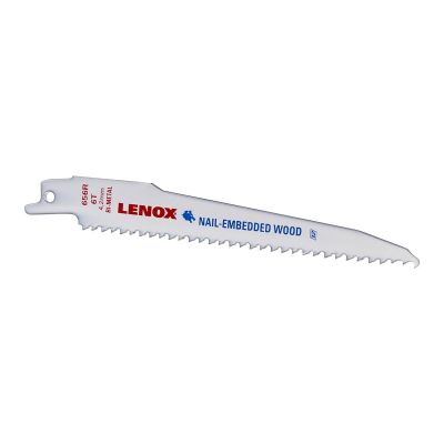 LEX20572 image(0) - Lenox Tools Reciprocating Saw Blades, 656R, Bi-Metal, 6 in. Lo