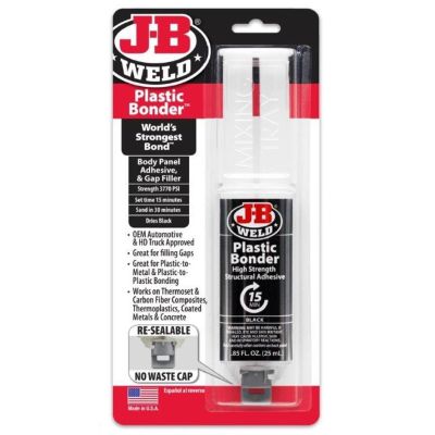 JBW50139 image(0) - J B Weld J-B Weld 50139 PlasticBonder Syringe - 25 ml.