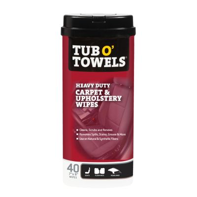 FDPTW40-CPA image(0) - Tub O' Towels Tub O' Towels Heavy Duty Carpet Wipes, 40 count