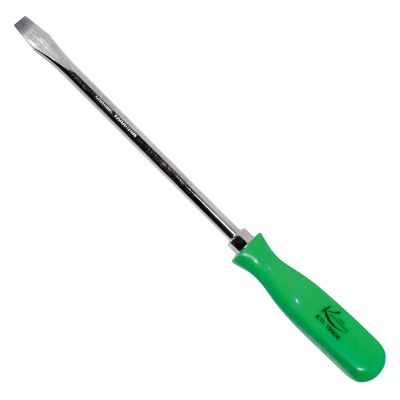 KTI19908 image(0) - K Tool International 8 in. Slotted Screwdriver with Green Square Handle