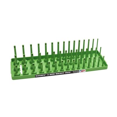 HNE38043 image(0) - Hansen Global 3/8" Metric 3-Row Socket Tray - Green