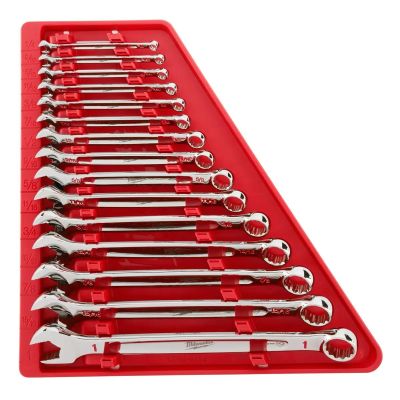 MLW48-22-9415 image(0) - Milwaukee Tool 15pc Combination Wrench Set - SAE