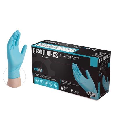 AMXINPF46100 image(0) - Ammex Corporation Gloveworks Nitrile Powder Free Gloves L