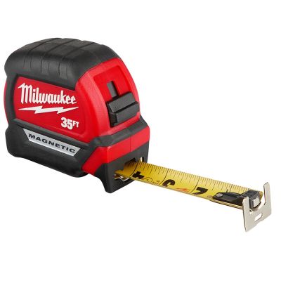 MLW48-22-0335 image(0) - Milwaukee Tool 35ft Compact Wide Blade Magnetic Tape Measure