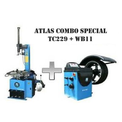 ATETCWB-COMBO1 image(0) - Atlas Automotive Equipment Atlas Equipment TC229 Rim Clamp Tire Changer + WB11 Wheel Balancer Combo Package (WILL CALL)