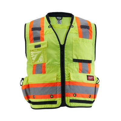 MLW48-73-5162 image(0) - Milwaukee Tool Class 2 Surveyor's High Visibility Yellow Safety Vest - L/XL