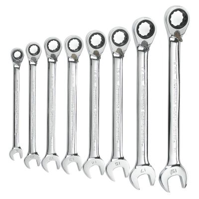 KDT9543 image(0) - GearWrench 8PC REV COMB RATCH MM