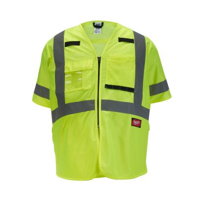 MLW48-73-5143 image(0) - Milwaukee Tool Class 3 High Visibility Yellow Safety Vest - 2XL/3XL