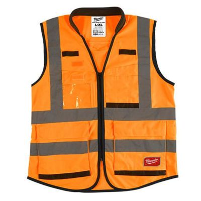 MLW48-73-5054 image(0) - Milwaukee Tool Class 2 High Visibility Orange Performance Safety Vest - 4XL/5XL