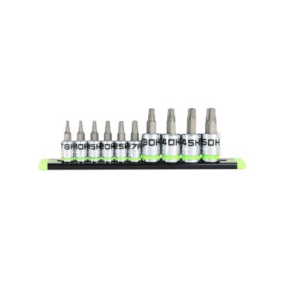 GETSCST10S image(0) - GripEdge Tools 10 Piece RPT Security Star Driver Set