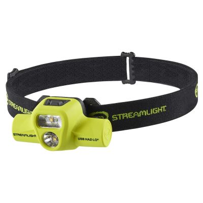 STL61463 image(0) - Streamlight USB HAZ-LO Rechargeable Intrinsically Safe Spot/Flood Headlamp, Yellow