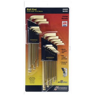 BND20899 image(0) - Bondhus Corp. 22PC Color Guard SAE/MET L Wrench Display