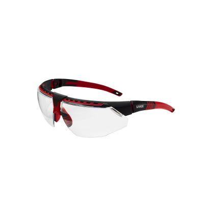 UVXS2860 image(0) - Uvex Avatar Glasses Blk/red, Clear Hc