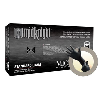 MFXMK296-XL image(0) - MIDKNIGHT BLACK PF NITRILE EXAM GLOVES XL 100PK