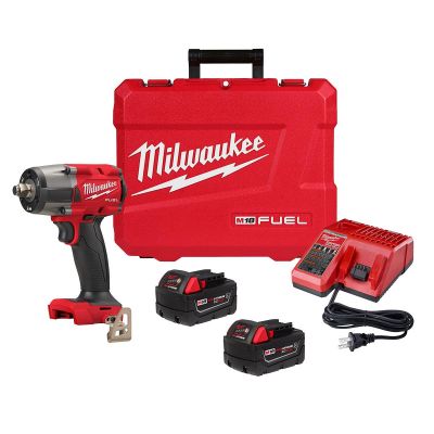 MLW2962-22R image(0) - Milwaukee Tool M18 FUEL 1/2 Mid-Torque Impact Wrench w/ Friction Ring Kit