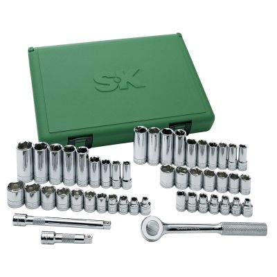 SKT94547-12 image(0) - S K Hand Tools Tool Set 3/8 Drive 47 Pc. Met Sae 12 Pt.