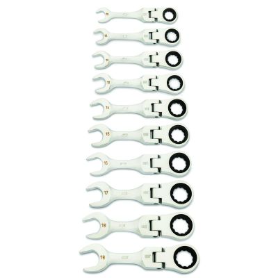 KDT86870 image(0) - Gearwrench 10 PC. 90T 12PT MM STUBBY FLEX RW SET