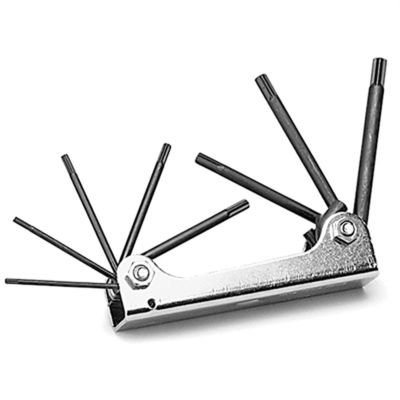 WLMW1317 image(0) - Wilmar Corp. / Performance Tool 8 Pc Folding Star Bit Set ChrV