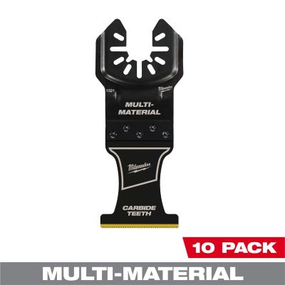 MLW49-25-1529 image(0) - Milwaukee Tool MILWAUKEE® OPEN-LOK 1-3/8" Carbide Teeth Multi-Material Multi-Tool Blades 10PK