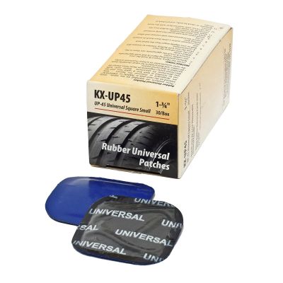 KEXKX-UP-45 image(0) - KEX Tire Repair Rubber Reinforced Universal Patch, Square 1-3/4 " (44mm) 30 Count