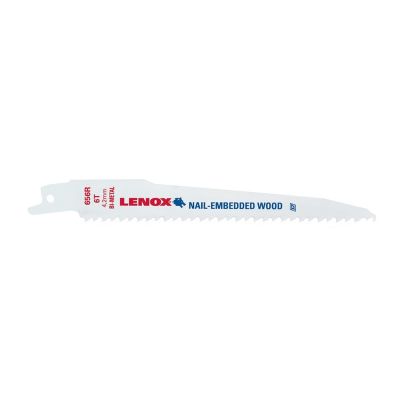 LEX22750 image(0) - Lenox Tools Reciprocating Saw Blades, 656R, Bi-Metal, 6 in. Lo