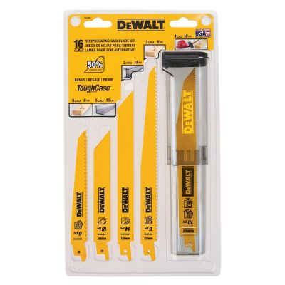 DWTDW4899 image(0) - DeWalt Dewalt 16 Piece Bi-Metal Reciprocating Saw Blade Set with Case