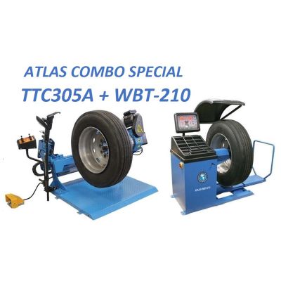 ATETTCWB-COMBO2 image(0) - Atlas Equipment TC305A Tire Changer+WBT210 Wheel Balancer Combo (WILL CALL)